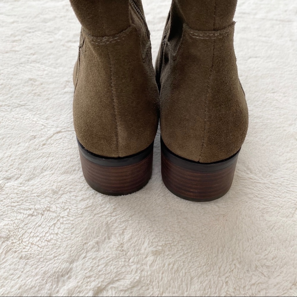 Lucky Brand Kitrie olive green knee suede boots - Picture 6 of 11